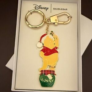 BaubleBar Gold Winnie the Pooh Holiday Keychain